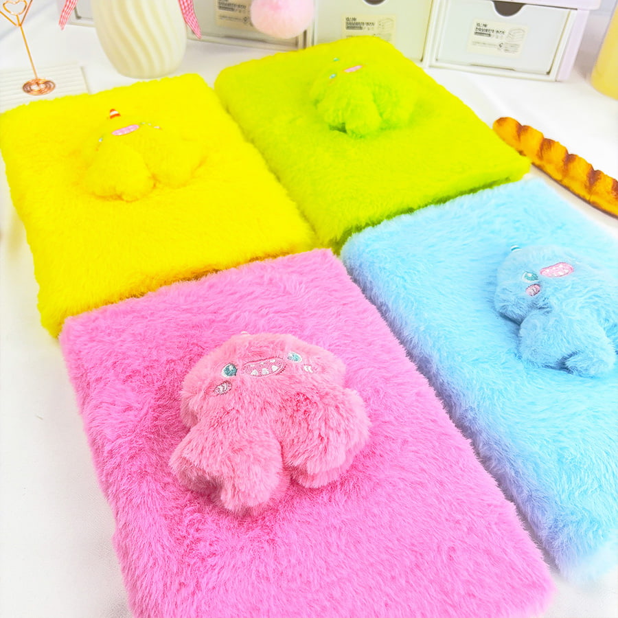 دفترچه یادداشت مخمل دار A5 Cute Little Monster Diary