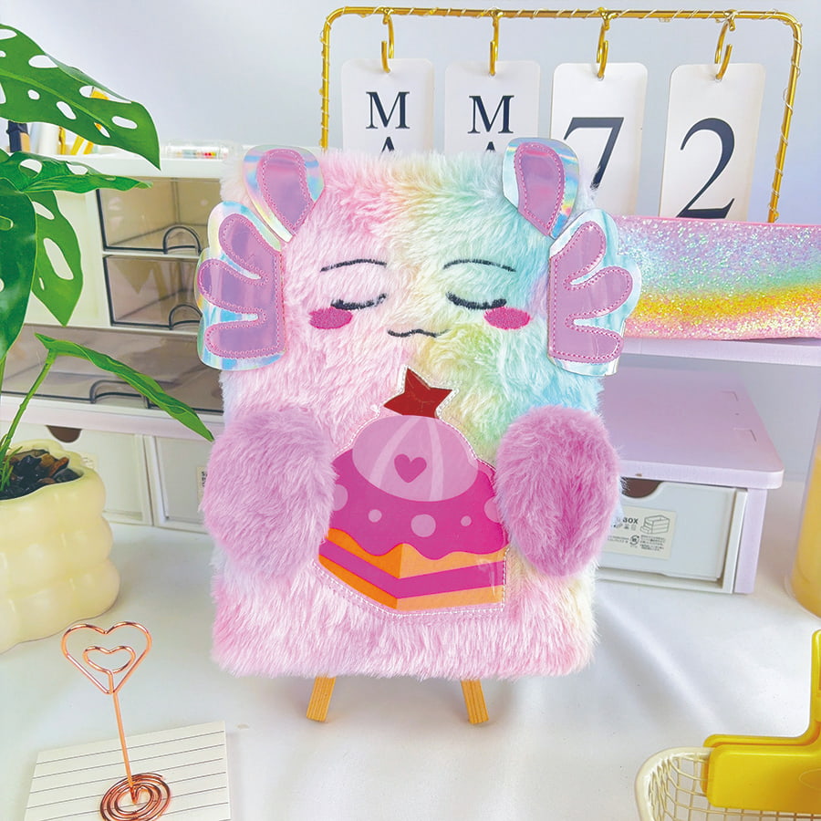 نوت بوک مخمل دار A5 Cute Monster Diary