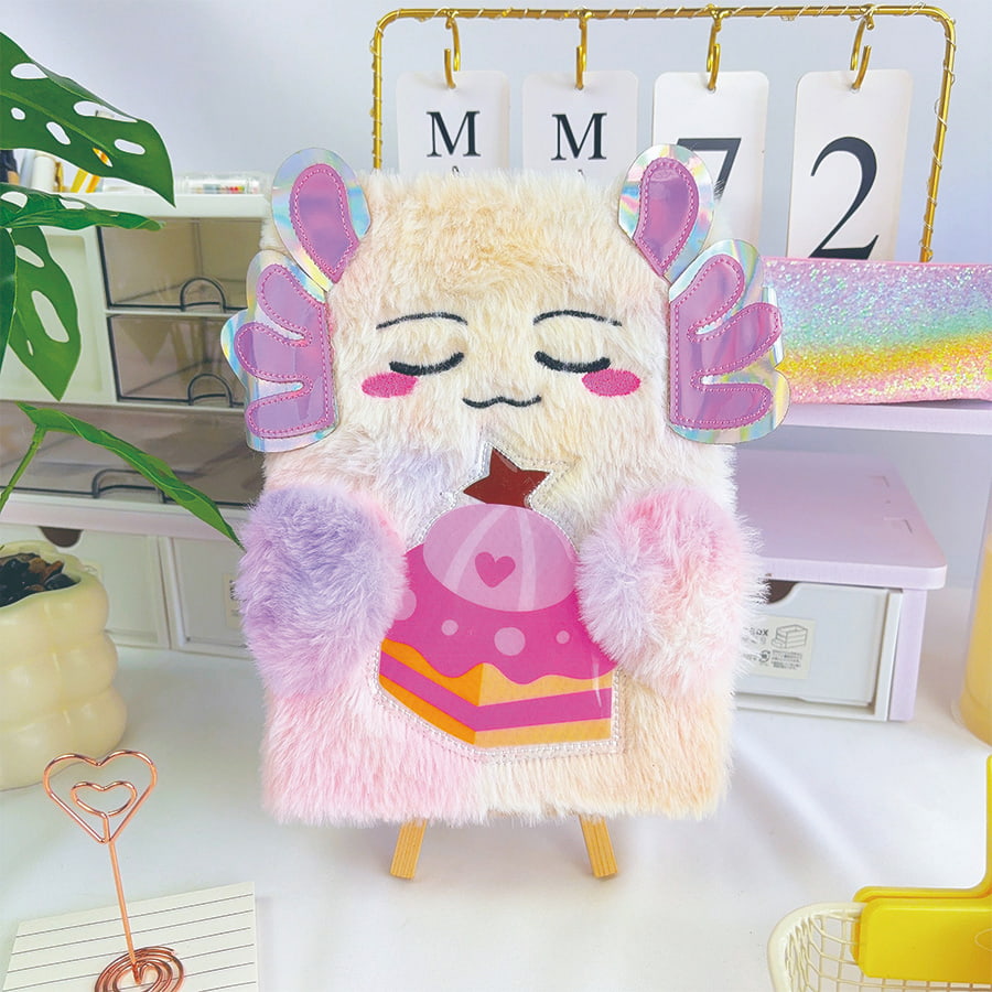 نوت بوک مخمل دار A5 Cute Monster Diary